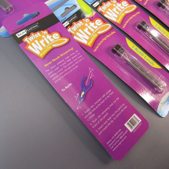 PenAgain Twist 'n Write Pencil Lead Refills (00078) NEW Lot of 22 Packs - Picture 4 of 6